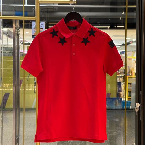 givenchy star embroidered polo shirt